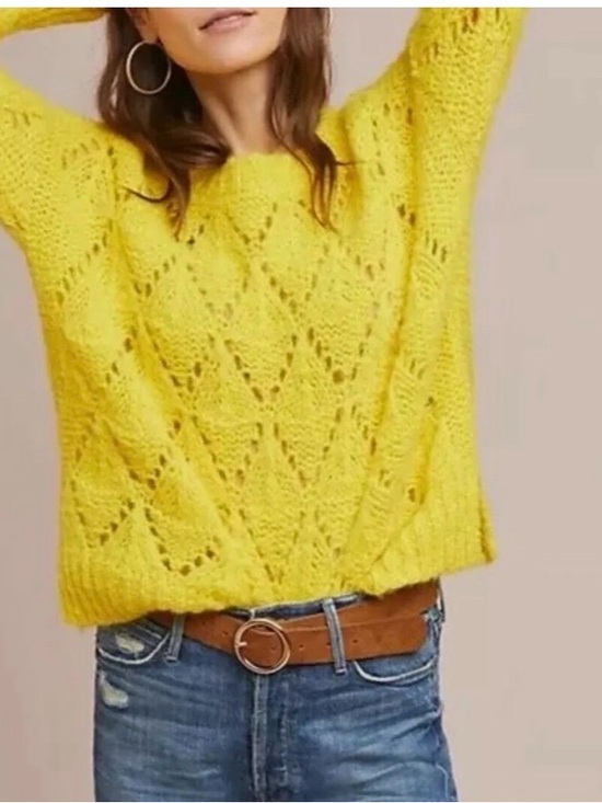 Anthropologie Sweaters - Anthropologie Soft Knit Yellow Women's Sweater